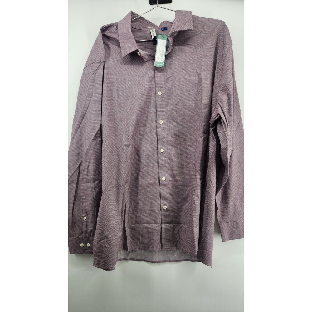 Artefact‎ Mens 2XL Short Burgundy Stockholm Stretch Poplin Shirt NWT